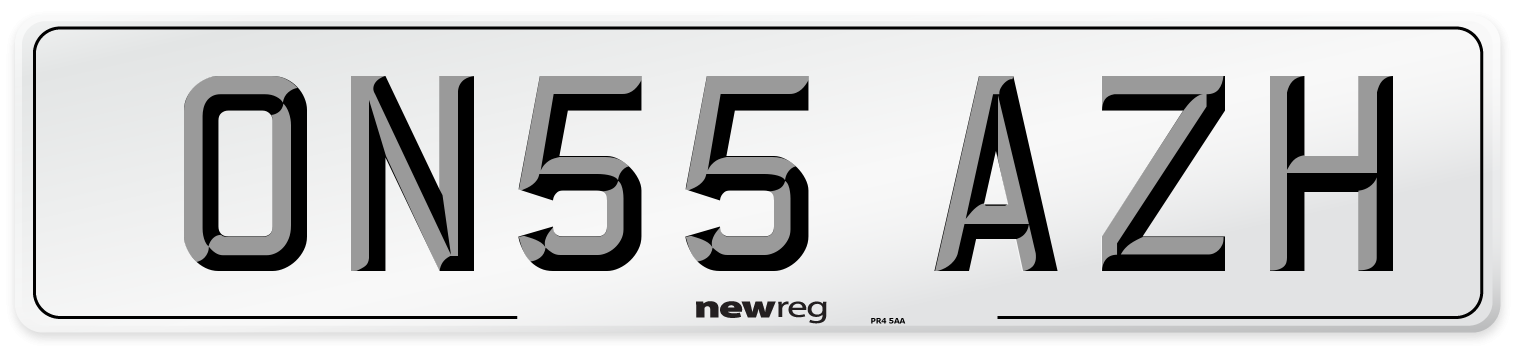 ON55 AZH Number Plate from New Reg